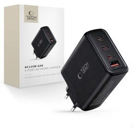 TECH-PROTECT NC120W-GAN 4-PORT NETWORK CHARGER PD 120W / QC3.0 BLACK Tech-Protect