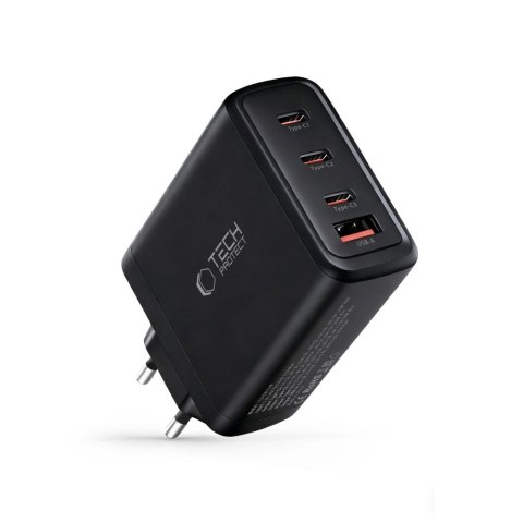 TECH-PROTECT NC140W-GAN 4-PORT NETWORK CHARGER PD 140W / QC3.0 BLACK Tech-Protect