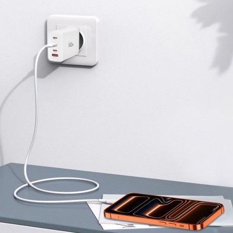 TECH-PROTECT NC140W-GAN 4-PORT NETWORK CHARGER PD 140W / QC3.0 WHITE Tech-Protect