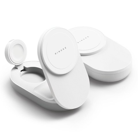 RINGKE 3IN1 MAGNETIC MAGSAFE WIRELESS FOLDING CHARGER 25W QI2.2 WHITE Ringke