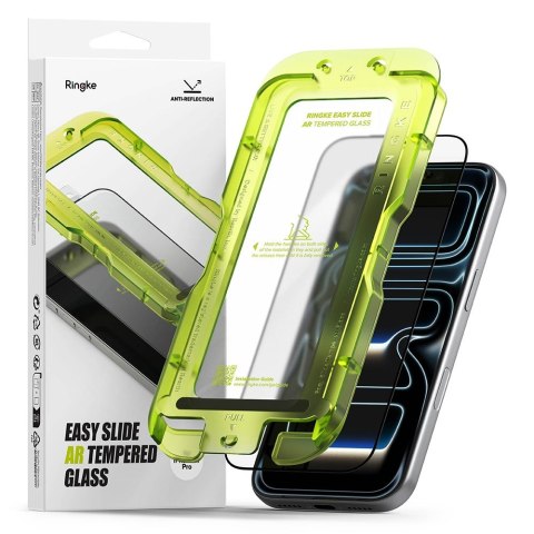 SZKŁO ANTYREFLEKSYJNE RINGKE EASY SLIDE ANTI REFLECTIVE TEMPERED GLASS IPHONE 17 PRO BLACK Ringke