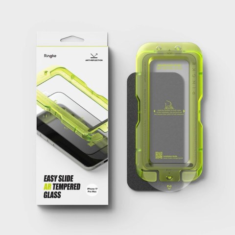 SZKŁO ANTYREFLEKSYJNE RINGKE EASY SLIDE ANTI REFLECTIVE TEMPERED GLASS IPHONE 17 PRO MAX BLACK Ringke