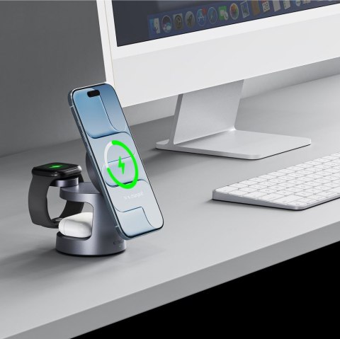 TECH-PROTECT A48 3IN1 MAGNETIC MAGSAFE WIRELESS CHARGER 25W QI2.2 DARK GREY Tech-Protect