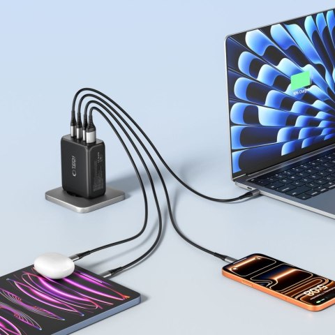 TECH-PROTECT NC200W-GAN 4-PORT NETWORK CHARGER PD 200W / QC3.0 BLACK Tech-Protect