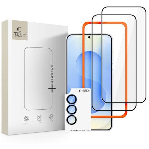 SZKŁO HARTOWANE TECH-PROTECT EASY SET+ 3-PACK GALAXY S26 BLACK Tech-Protect
