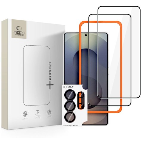 SZKŁO HARTOWANE TECH-PROTECT EASY SET+ 3-PACK GALAXY S26 ULTRA BLACK Tech-Protect