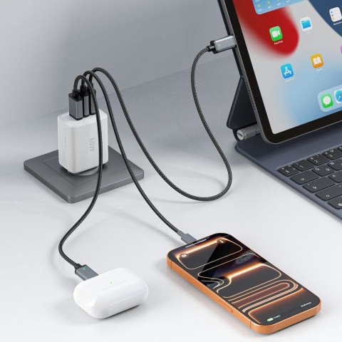 TECH-PROTECT NCA65W-GAN 3-PORT NETWORK CHARGER PD 65W / QC3.0 WHITE Tech-Protect