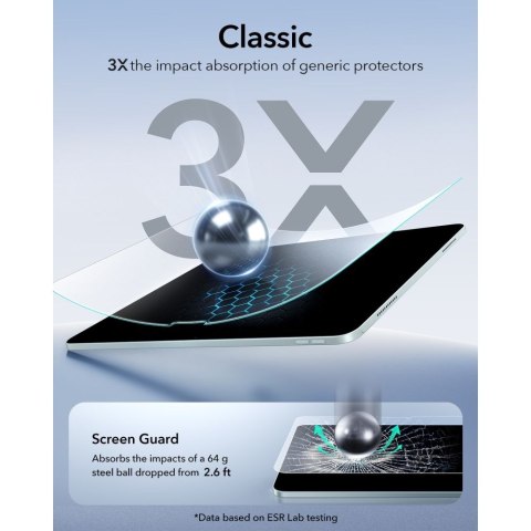 SZKŁO HARTOWANE ESR PAPER FEEL 2-PACK IPAD AIR 13" 1 / 2 / 3 2024-2026 CLEAR ESR