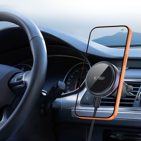 TECH-PROTECT V9 ARCTICBOOST MAGNETIC MAGSAFE DASHBOARD & VENT CAR MOUNT WIRELESS CHARGER 25W QI2.2 BLACK Tech-Protect