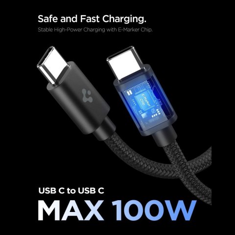SPIGEN EE451EU ESSENTIAL 1-PORT NETWORK CHARGER 45W + TYPE-C CABLE BLACK Spigen