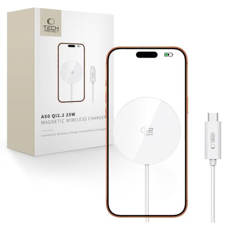 TECH-PROTECT A50 MAGNETIC MAGSAFE WIRELESS CHARGER 25W QI2.2 WHITE Tech-Protect