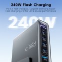 TECH-PROTECT DC240W-GAN 6-PORT DESKTOP CHARGER PD 240W / QC3.0 BLACK Tech-Protect