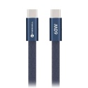 Kabel USB C do USB C Forcell F-Energy QC4.0 PD 3A 60W Cafule Flat 1,2 m CCFN23 granatowy