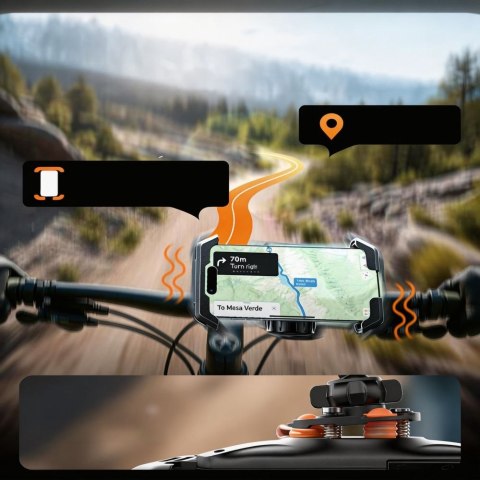 TECH-PROTECT V7 UNIVERSAL BIKE & MOTORCYCLE MOUNT BLACK Tech-Protect